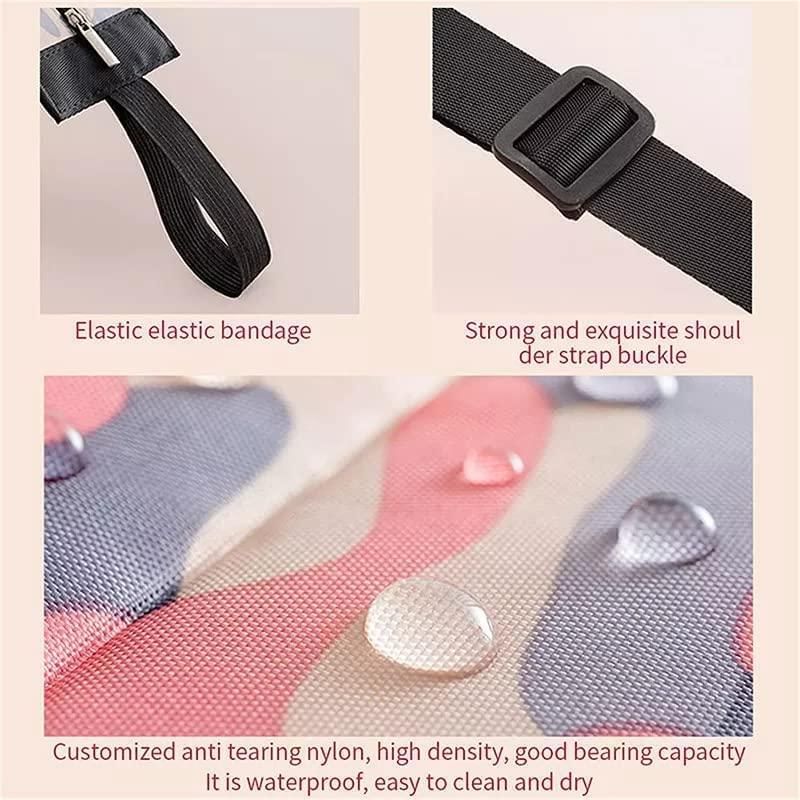 Two Pieces Foldable Shopping Bag - Lightweight Waterproof Travel Tote with Shoulder Strap