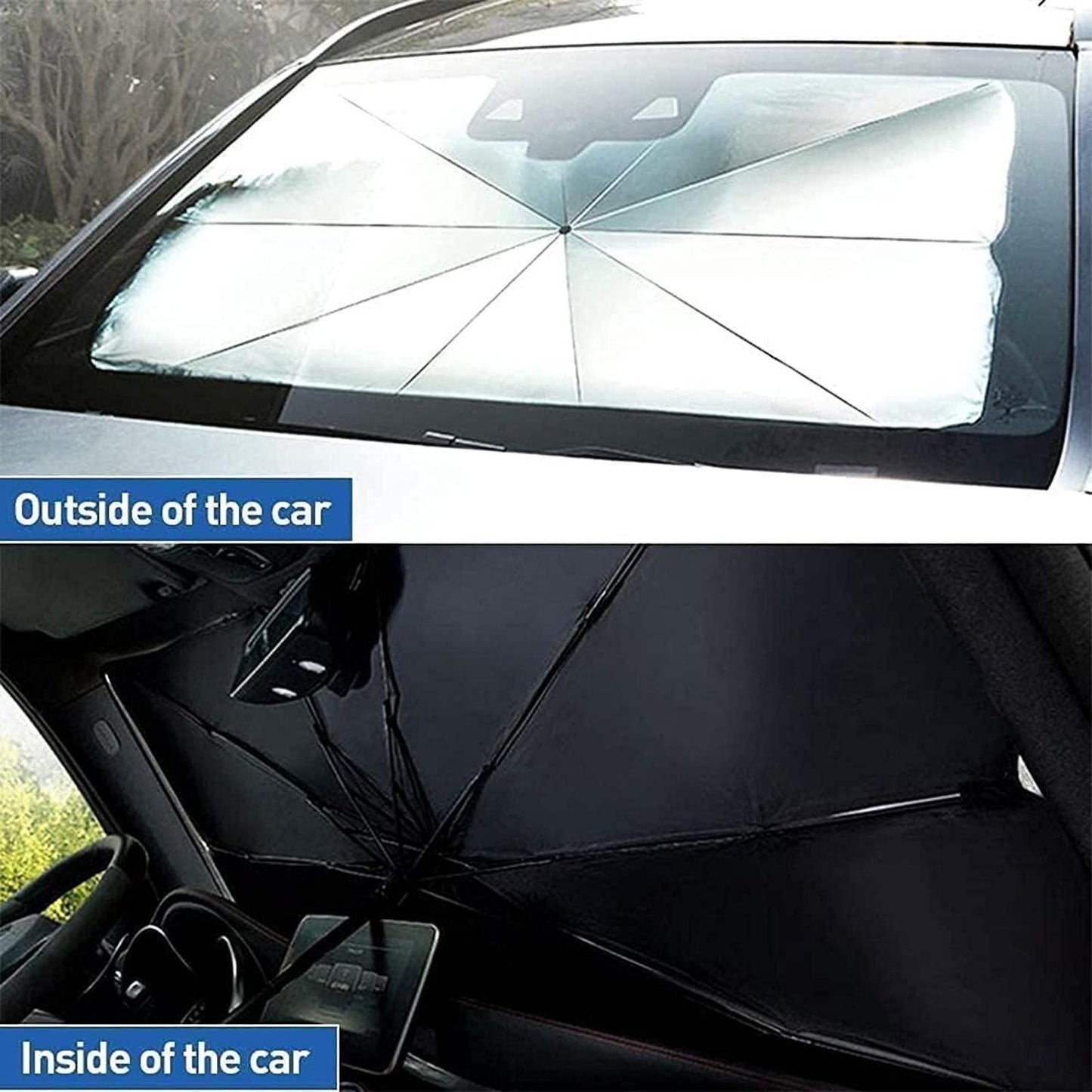 Car Windshield Sun Shade Umbrella – Thermal Insulation & Sun Protection, Easy Install