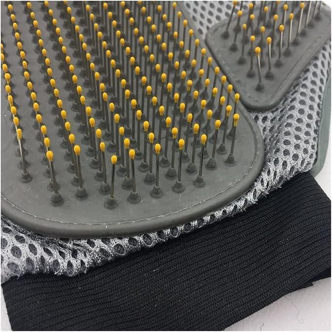 Stainless Steel Pet Grooming Glove – Gentle Deshedding Brush for Dogs & Cats (1 Pair)