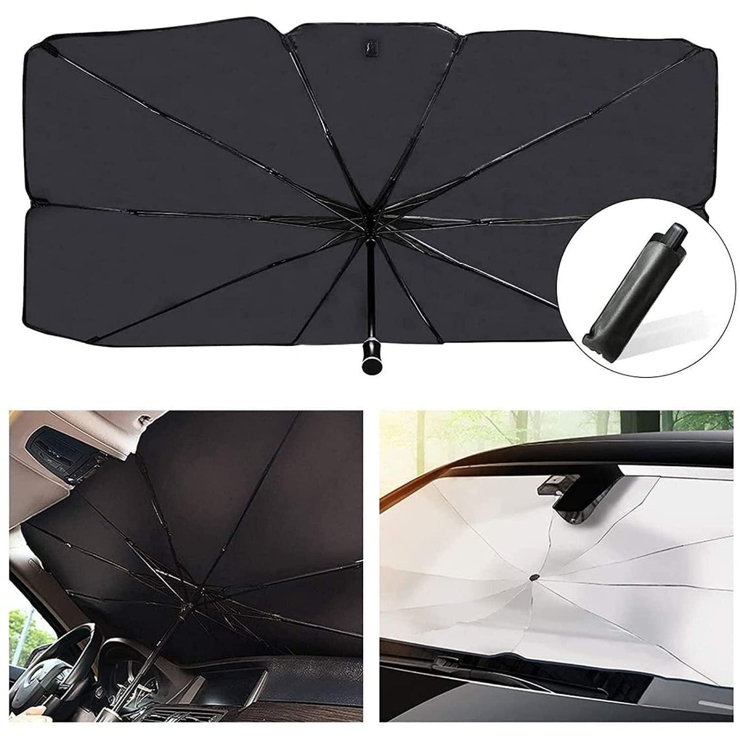 Car Windshield Sun Shade Umbrella – Thermal Insulation & Sun Protection, Easy Install