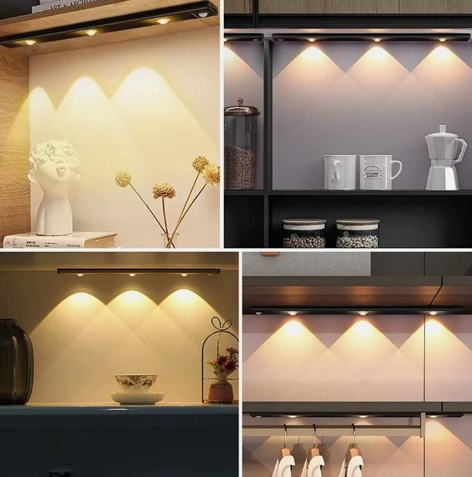 LED PIR Motion Sensor Cabinet Light with USB Rechargeable, Wireless, Dimmable, Colour Changing