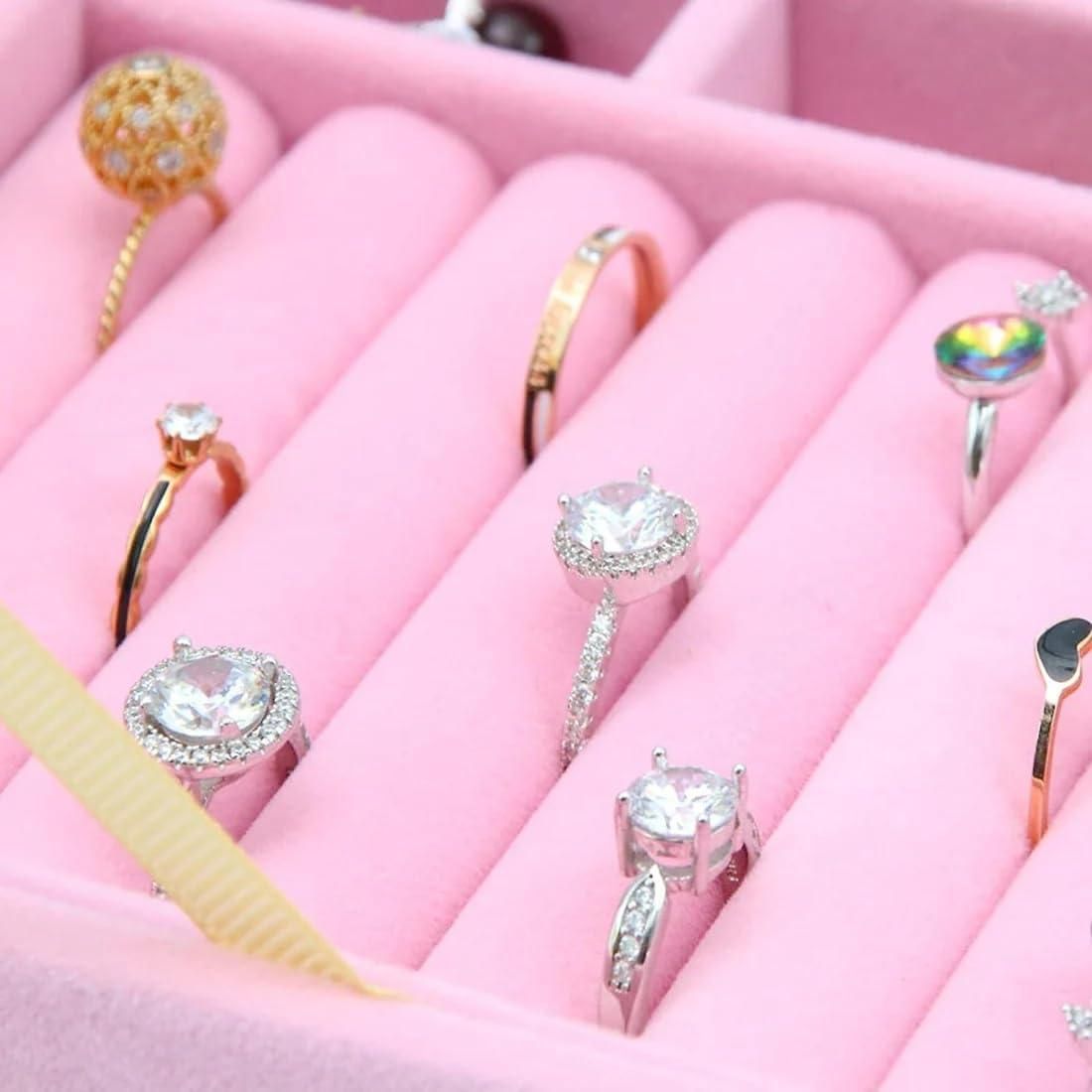 9 Grid Jewellery Organizer – Dust-Proof Storage Box for Rings, Earrings & Accessories
