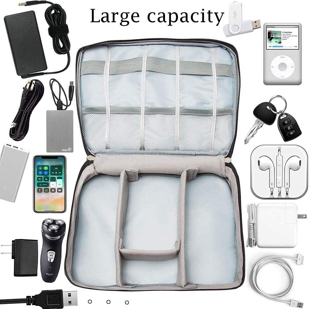 Universal Travel Gadget Organizer Bag – Waterproof Cable & Electronics Storage Case with Customizable Compartments