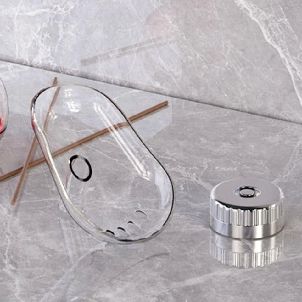 Punch-Free Soap Holder with Suction Cup – Transparent Bathroom Soap Dish