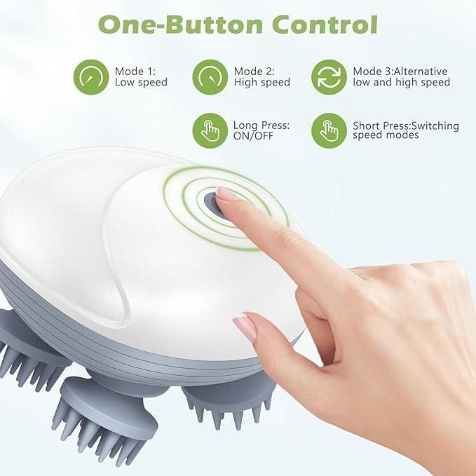 Electric Pet Cat Massager – Waterproof Silicone Vibration Head Massager for Pets
