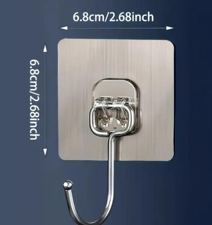 Golden Large Hooks for Hanging - Pack of 10, Rust Resistant Stainless Steel Wall Hooks