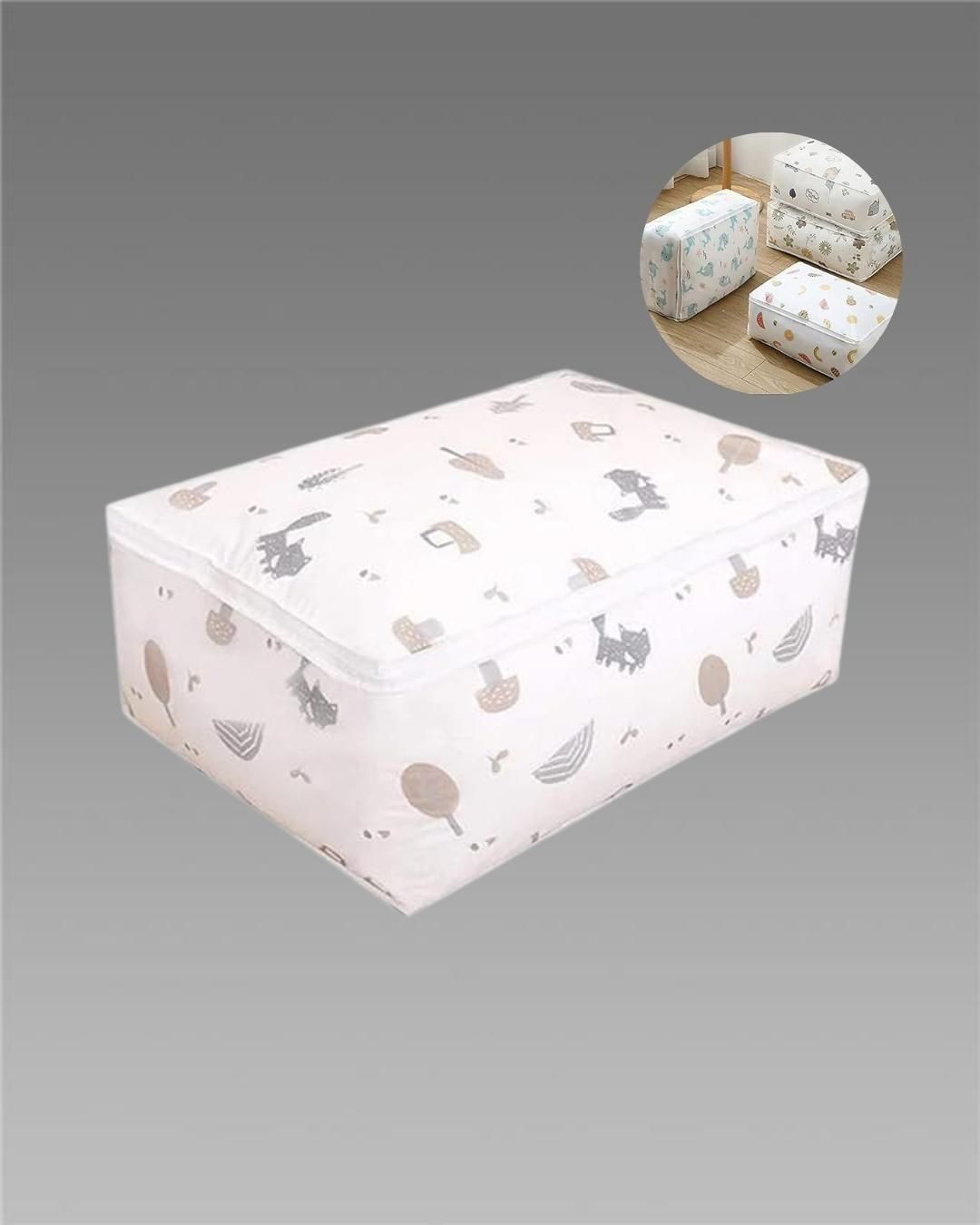 Foldable Blanket Storage Bag for Under-Bed Clothes & Quilt Organization – Pack of 1