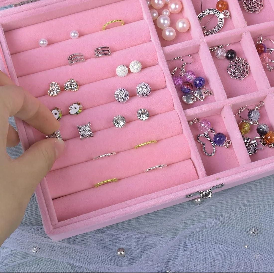 9 Grid Jewellery Organizer – Dust-Proof Storage Box for Rings, Earrings & Accessories