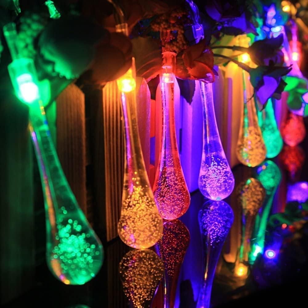 String Lights for Decoration – 14 LED Rain Drop Fairy Lights, Waterproof, Multicolor (Indoor & Outdoor, Christmas, Party, Home Décor)