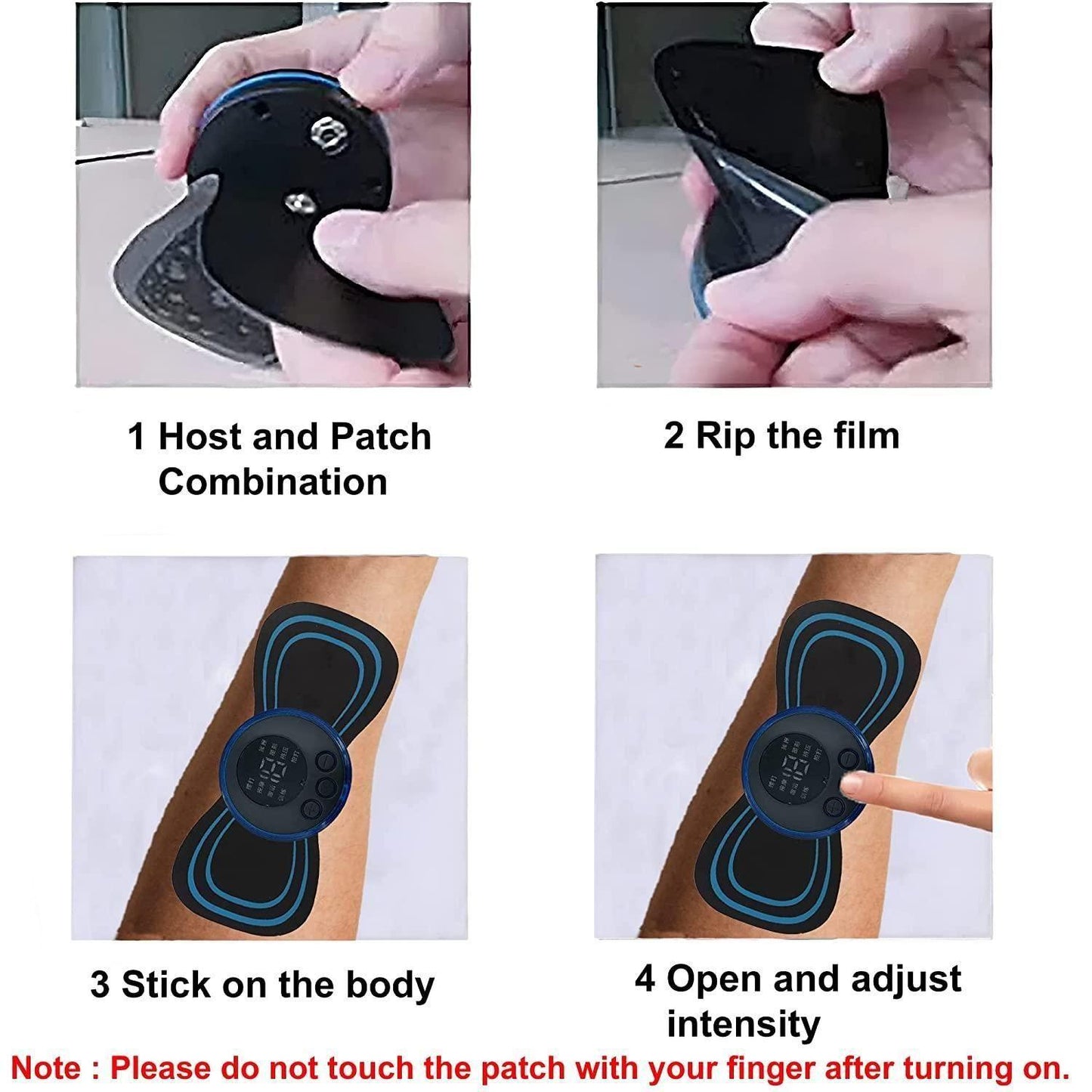 Rechargeable Mini Electric Massager – 8 Modes & 19 Strength Levels for Shoulder, Arms, Legs, and Back Pain Relief (Portable & Quiet, Unisex)