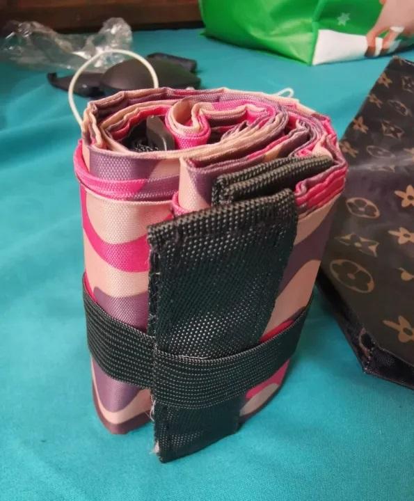 Two Pieces Foldable Shopping Bag - Lightweight Waterproof Travel Tote with Shoulder Strap