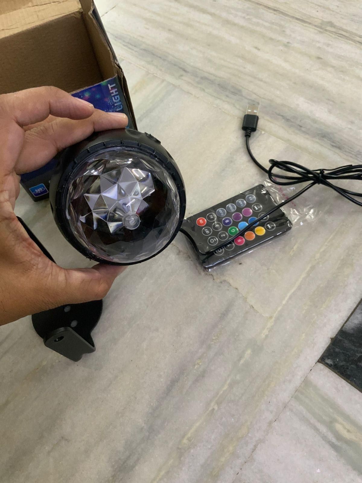 Party Disco Light with Remote Control – Colorful LED Rotating Disco Ball for Home Parties, Birthdays, Club & Event Decoration