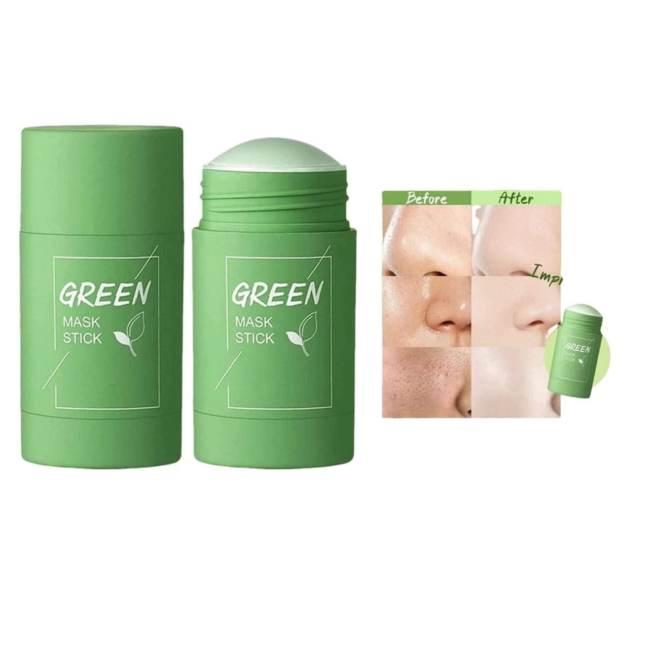 Green Tea Herbal Mask Stick for Blackhead Removal, Acne Care & Pore Cleansing – Natural Face Cleanser