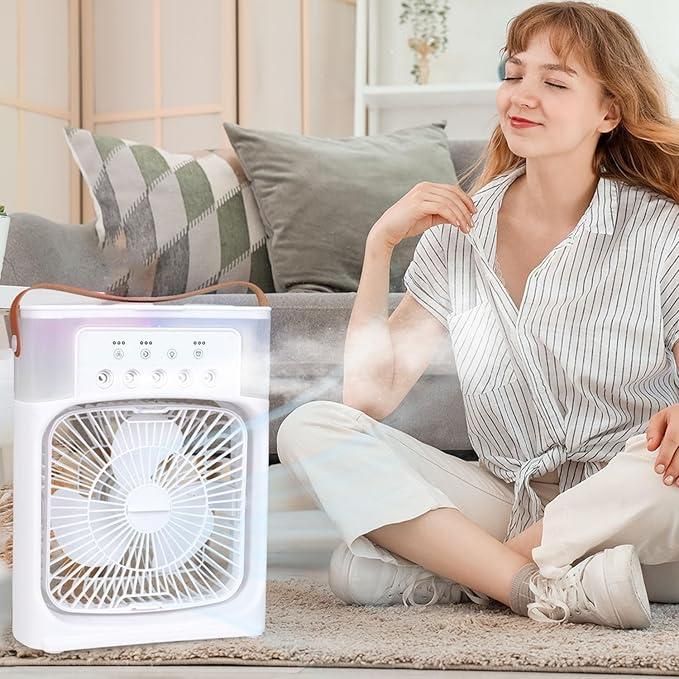 Multifunction Water Spray Mist Fan Air Cooler USB Electric Fan – Portable Air Conditioner & Humidifier for Home