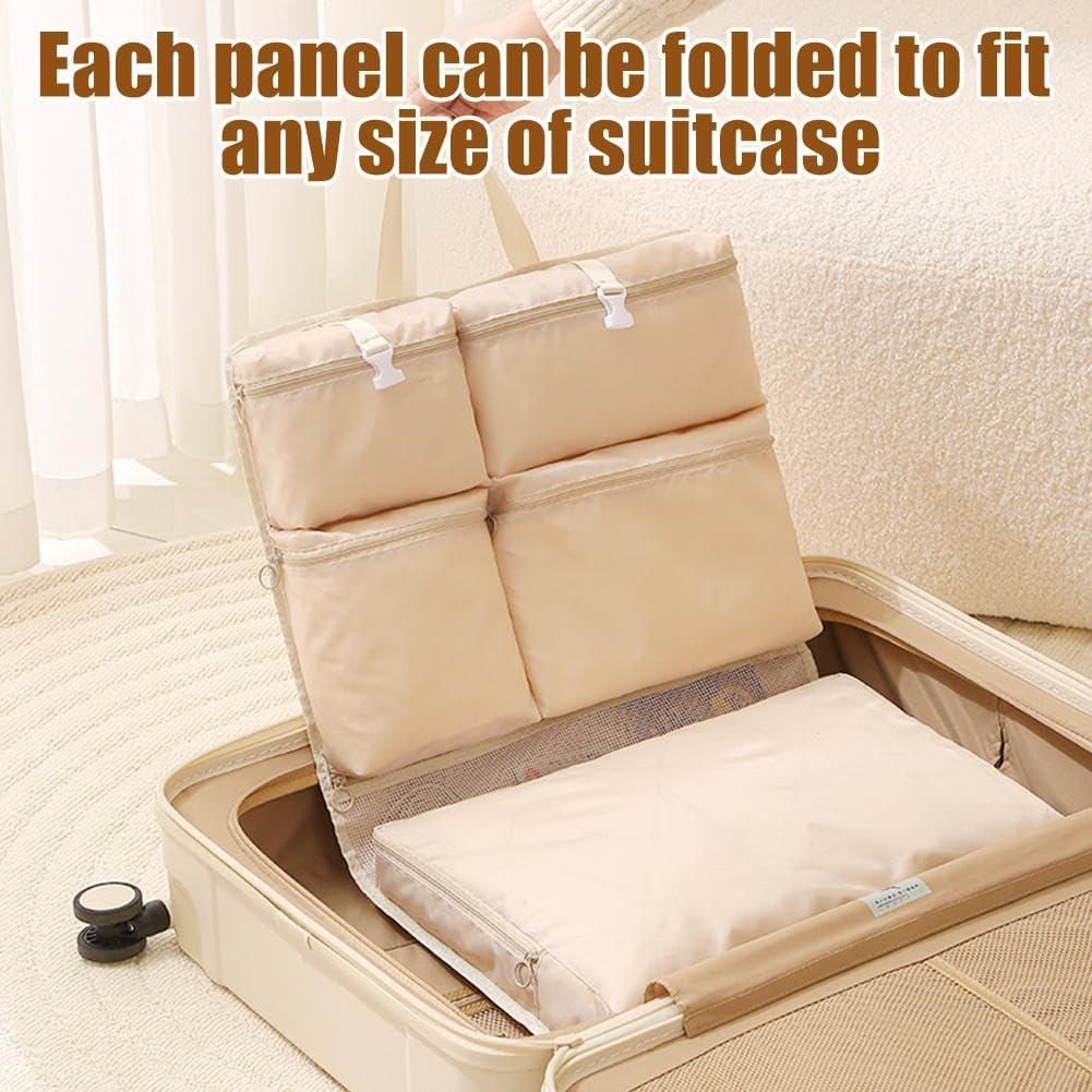 Foldable Hanging Storage Bag – Multi-Section Organizer for Toiletries, Cosmetics & Travel Essentials