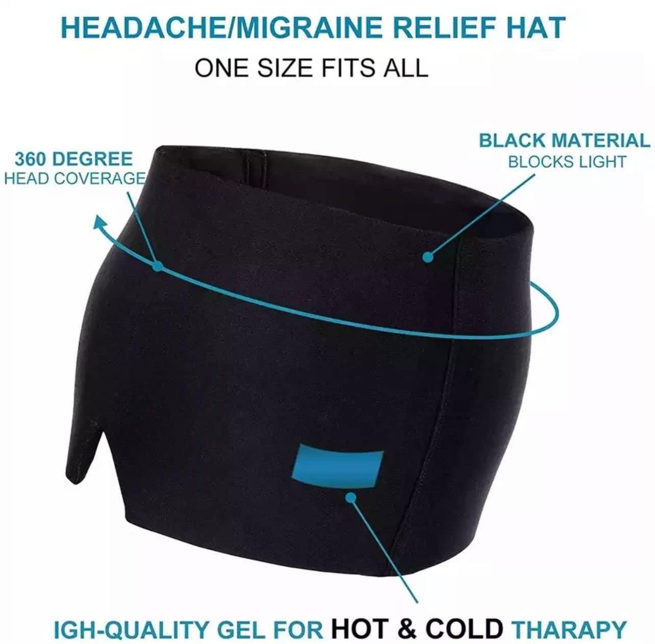 360° Migraine and Headache Relief Cap – Ice Cold Therapy Gel Cap for Sinus, Stress & Eye Relief