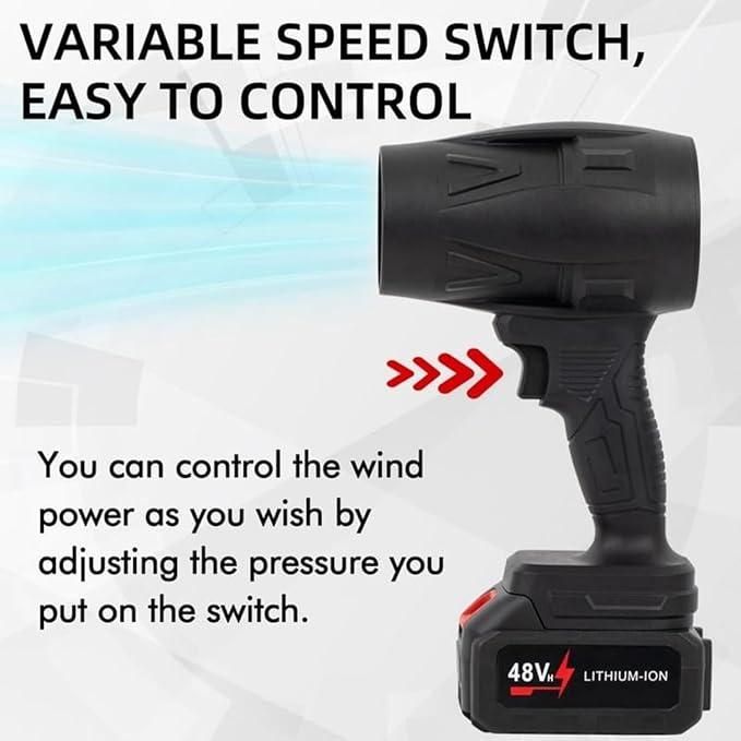 Cordless Turbo Jet Blower – Powerful Handheld Air Blower for Dust, Car Cleaning & Snow Removal
