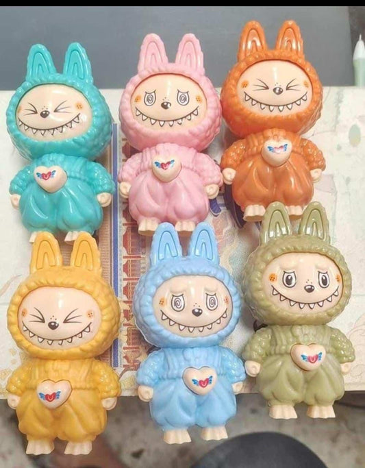 Labubu Face Changing Keychain – Cute Cartoon Pendant