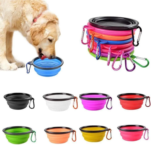 Foldable Silicone Pet Feeding Bowl – Portable, Lightweight & Collapsible Pet Water & Food Dish
