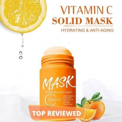Purifying Orange Vitamin C Clay Face Mask Stick – Blackhead Removal, Anti-Aging & Radiant Skin Care