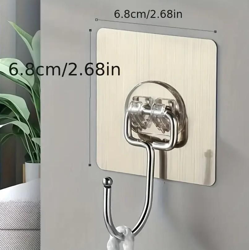 Golden Large Hooks for Hanging - Pack of 10, Rust Resistant Stainless Steel Wall Hooks