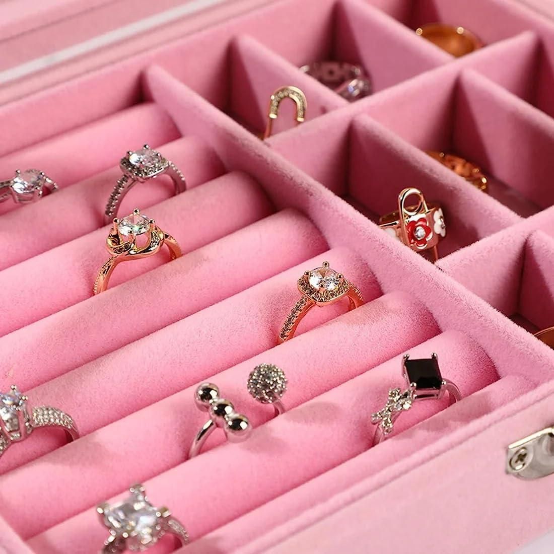 9 Grid Jewellery Organizer – Dust-Proof Storage Box for Rings, Earrings & Accessories