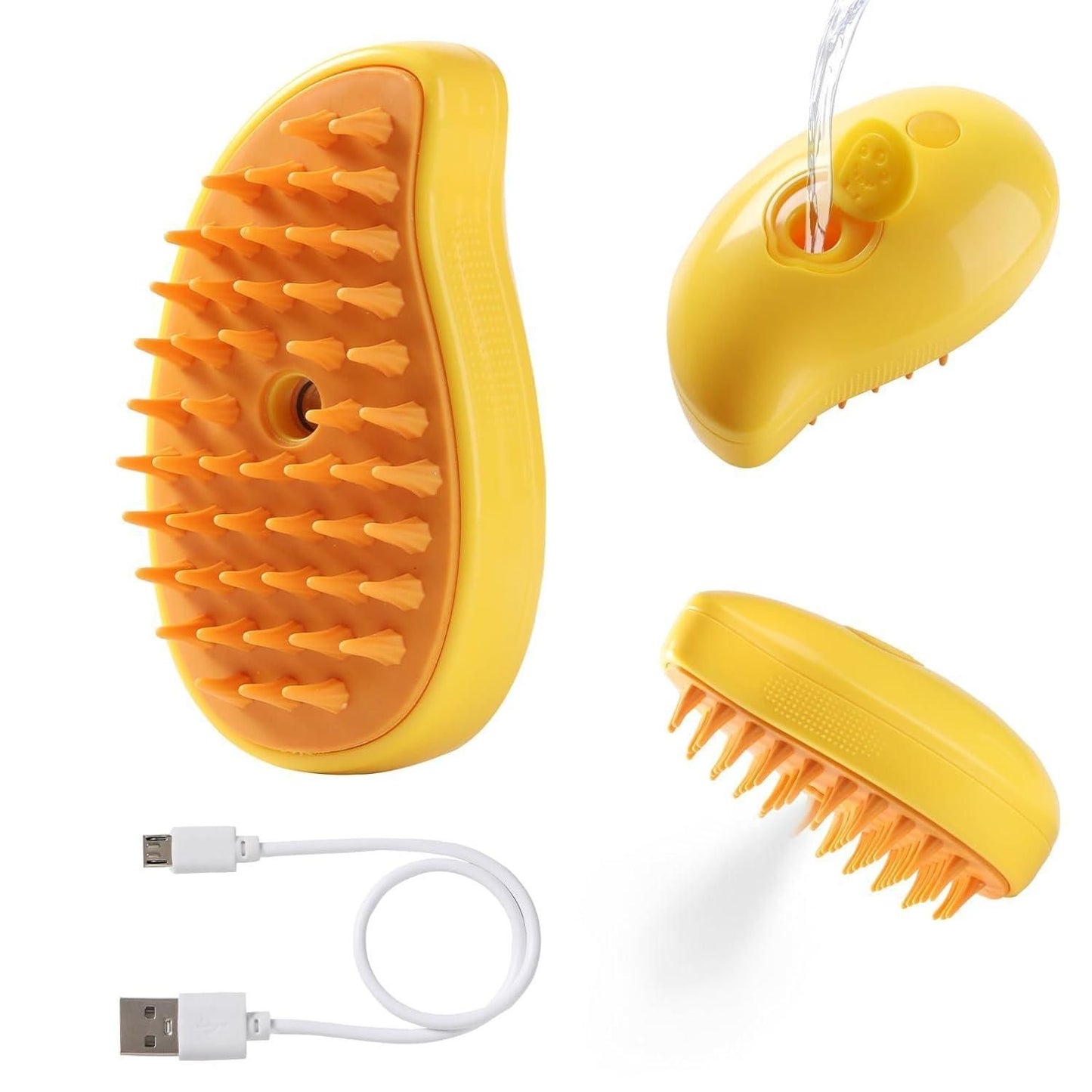 3 in 1 Steamy Pet Hairbrush - Cat Brush Cleaner with Vapor Steam, Massage & Fur Removal