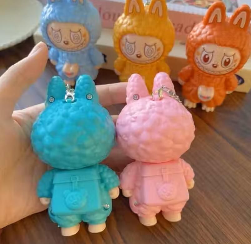 Labubu Face Changing Keychain – Cute Cartoon Pendant