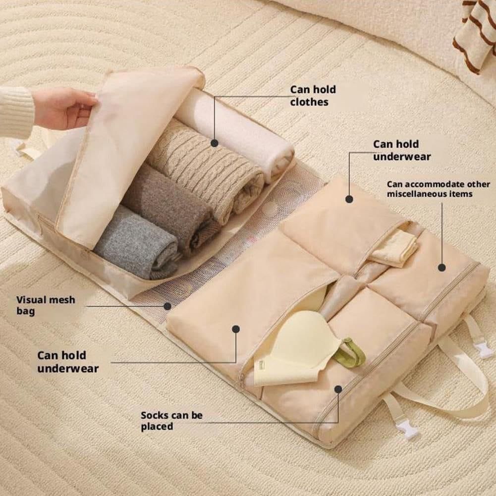 Foldable Hanging Storage Bag – Multi-Section Organizer for Toiletries, Cosmetics & Travel Essentials