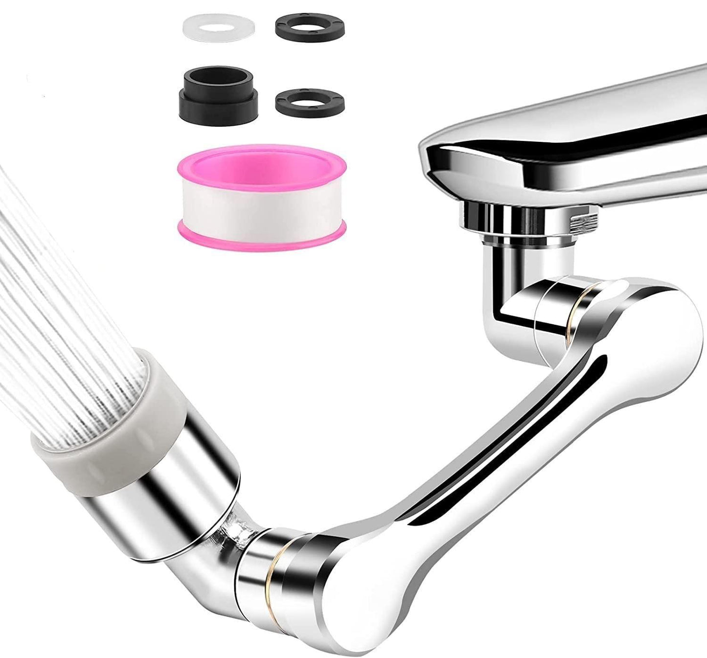 360° Rotating Faucet Extender Aerator – Dual Water Modes, Universal Splash Filter Tap for Kitchen & Bathroom