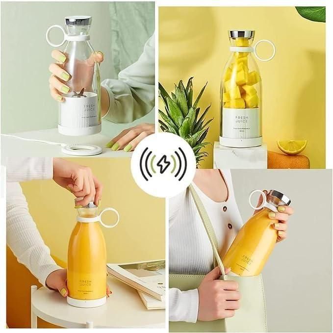 Travel Portable Mini Juice Blender - USB Rechargeable, Lightweight Personal Juicer Bottle