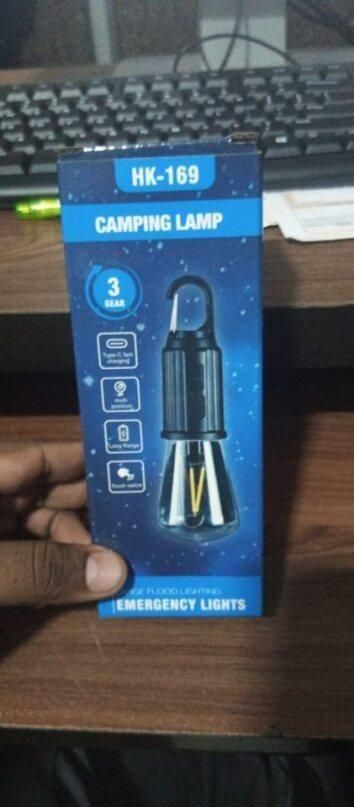 Rechargeable Decorative Hanging Camping Bulb – 3 Light Modes Tent Lamp with Hook & USB-C Charging (Pack of 2)