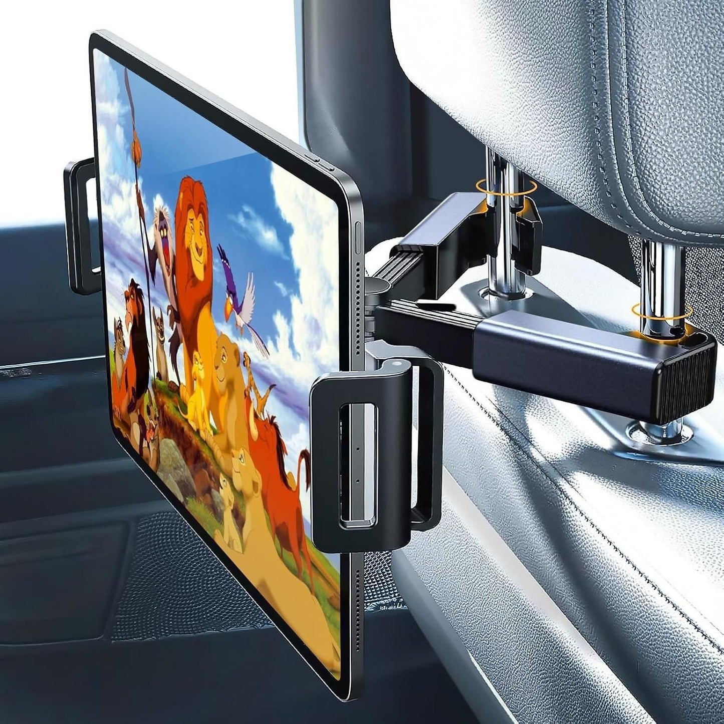 Adjustable Car Headrest Mount for Phone & Tablet – Universal Backseat Holder for iPad, Android, and Smartphones