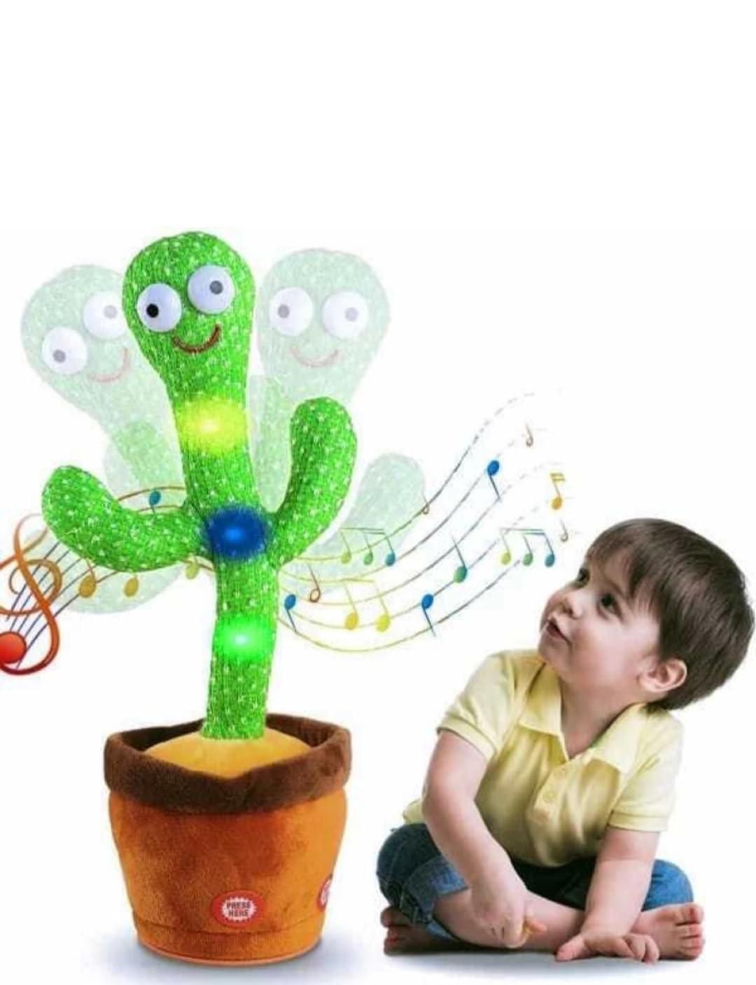 LED Musical Dancing and Mimicry Cactus Toy – Singing & Talking Plush Toy for Kids, Fun Educational Gift