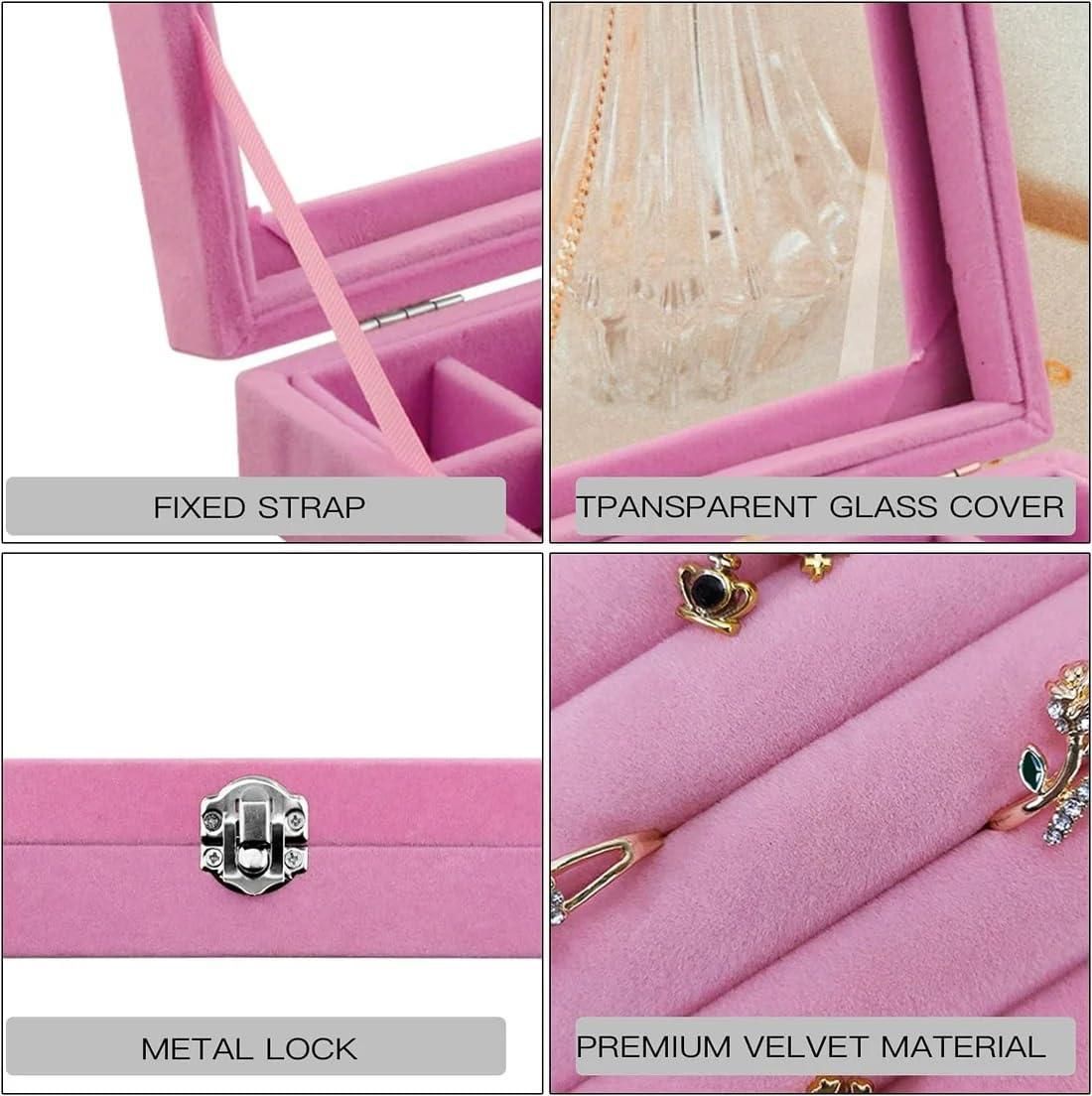 9 Grid Jewellery Organizer – Dust-Proof Storage Box for Rings, Earrings & Accessories