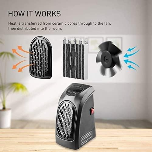 Plug-in Electric 400 Watts Handy Room Heater – Portable Personal Space Heater with Adjustable Timer & Digital Display