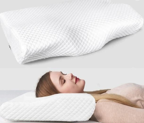 Orthopedic Memory Foam Pillow for Neck Pain Relief – Ergonomic Contour Design for Better Sleep