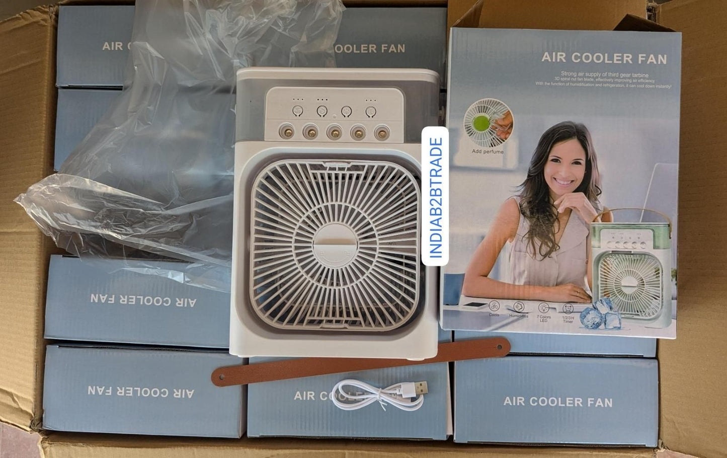 Multifunction Water Spray Mist Fan Air Cooler USB Electric Fan – Portable Air Conditioner & Humidifier for Home
