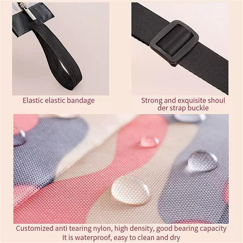 Two Pieces Foldable Shopping Bag - Lightweight Waterproof Travel Tote with Shoulder Strap
