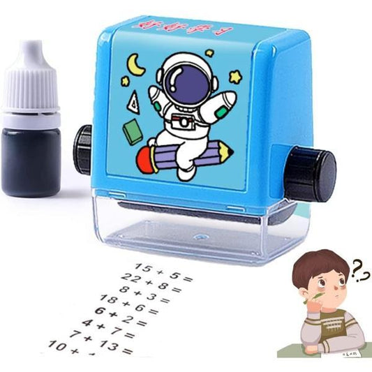 Birud Addition Stamps for Kids - Roller Design Teaching Stamp, Math Practice Tool