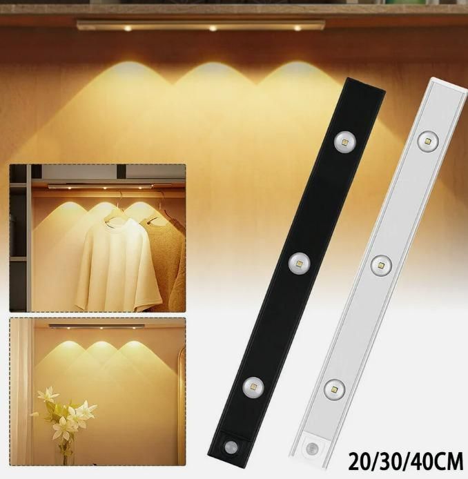 LED PIR Motion Sensor Cabinet Light with USB Rechargeable, Wireless, Dimmable, Colour Changing