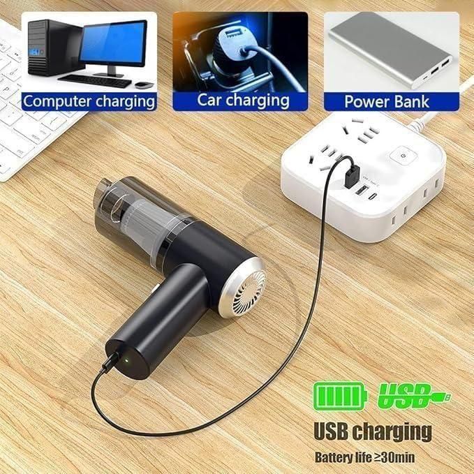 Portable Wireless Vacuum Suction Cleaner - Compact Air Duster for Dust and Debris