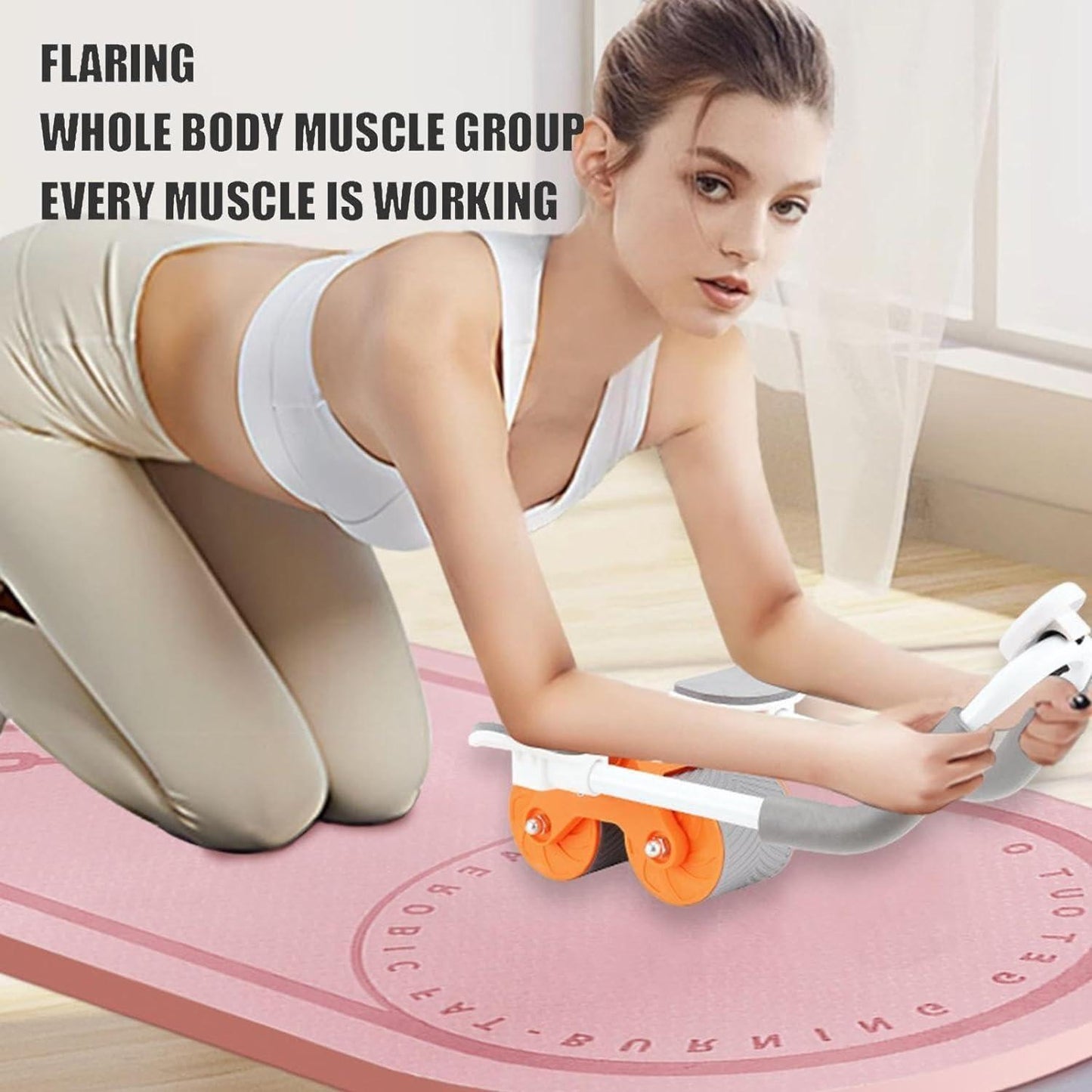 Ab Roller with Automatic Rebound – Quiet Abdominal Exercise Wheel for Home Workouts (Assorted Colors)