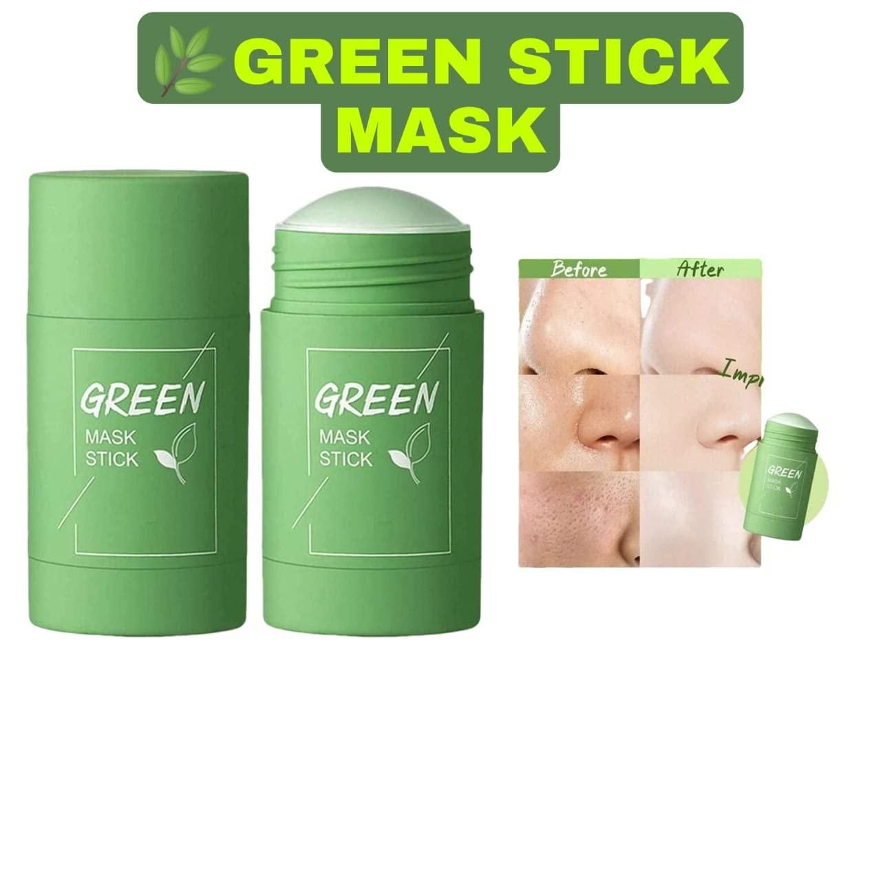 Green Tea Herbal Mask Stick for Blackhead Removal, Acne Care & Pore Cleansing – Natural Face Cleanser