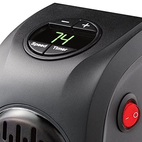 Plug-in Electric 400 Watts Handy Room Heater – Portable Personal Space Heater with Adjustable Timer & Digital Display