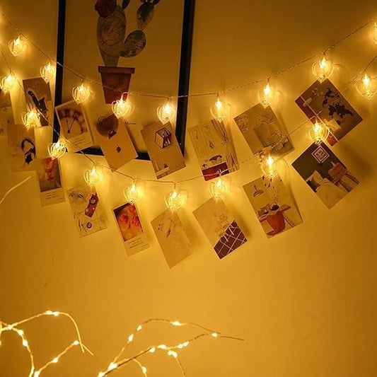 Heart Shaped LED String Lights for Decoration - Warm White Fairy Lights for Home, Bedroom, Parties & Gifts