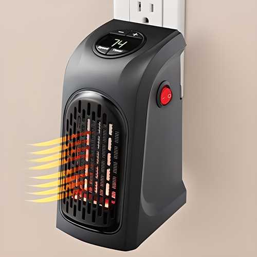 Plug-in Electric 400 Watts Handy Room Heater – Portable Personal Space Heater with Adjustable Timer & Digital Display