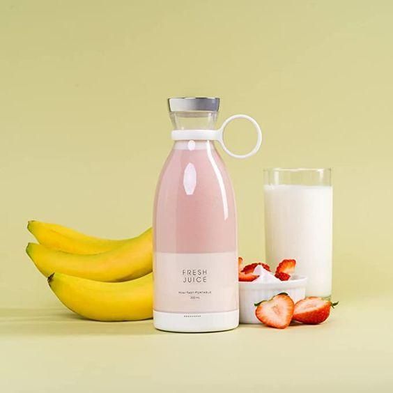 Travel Portable Mini Juice Blender - USB Rechargeable, Lightweight Personal Juicer Bottle