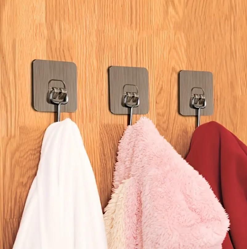Golden Large Hooks for Hanging - Pack of 10, Rust Resistant Stainless Steel Wall Hooks