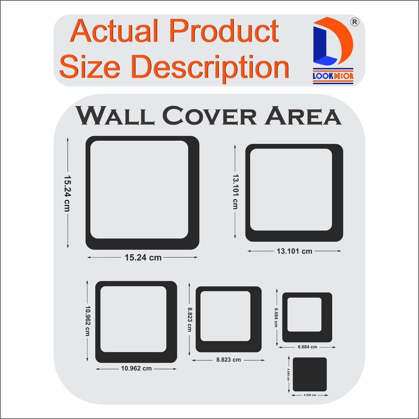 3D Acrylic Mirror Wall Sticker – Removable Decorative Stickers for Home, Bedroom, Living Room & Office (Pack of 12, Black)